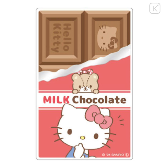 Japan Sanrio Vinyl Sticker - Hello Kitty : Milk Chocolate Foil - 1