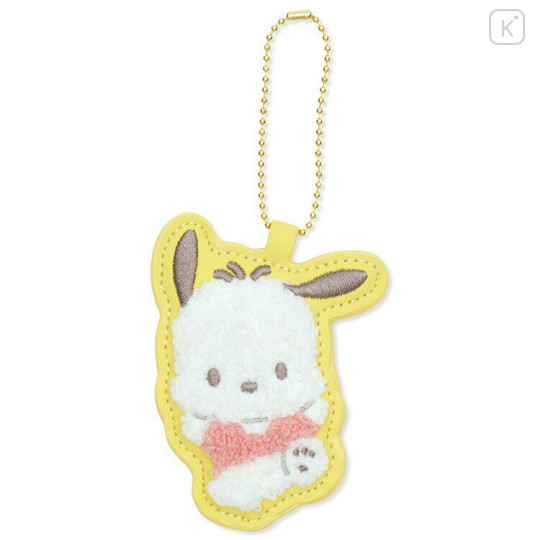 Japan Sanrio Sagara Embroidery Keychain - Pochacco : Smile - 1