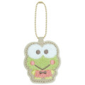 Japan Sanrio Sagara Embroidery Keychain - Keroppi : Smile - 1