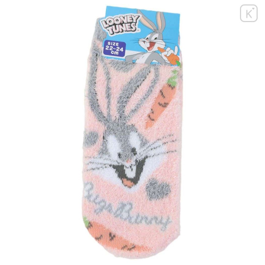 Japan Looney Tunes Fluffy Socks - Bunny : Pink - 1