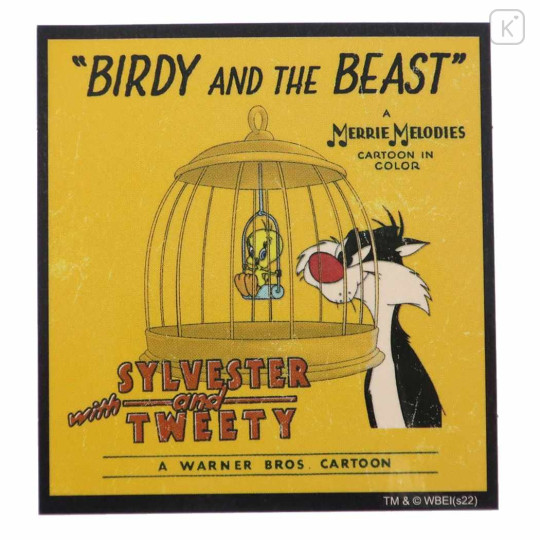 Japan Looney Tunes Vinyl Sticker - Tweety : Sylvester Bird And The Beast - 1