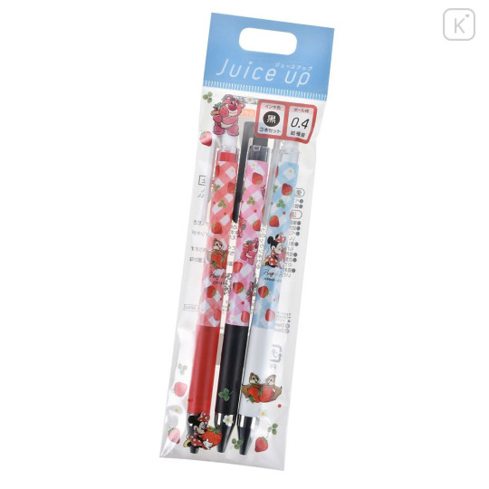 Japan Disney Store Juice Up Gel Pen 3pcs Set - Strawberry Hug - 1