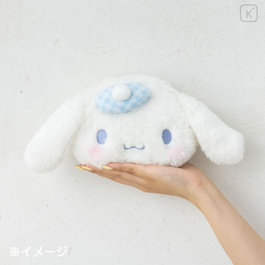 Japan Sanrio Original Face-shaped Pouch - Cinnamoroll : Japanese Pastel - 6