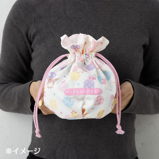 Japan Sanrio Original Drawstring Purse - Japanese Pastel - 5