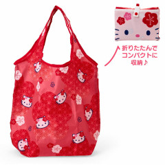 Japan Sanrio Original Eco Bag - Hello Kitty : Japanese Pattern