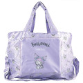 Japan Sanrio Travel Folding Boston Bag - Kuromi : Sky Party Purple - 1