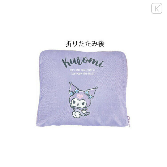 Japan Sanrio Travel Folding Boston Bag - Kuromi : Sky Party Purple - 2