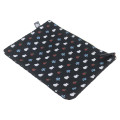 Japan Miffy Jacquard Cosmetic Flat Pouch - Miffy : Black Apple Bird - 2