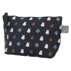 Japan Miffy Jacquard Pouch & Tissue Case - Miffy : Black Apple Bird