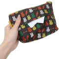 Japan Miffy Jacquard Pouch & Tissue Case - Miffy : Black Colorful Carrot - 2