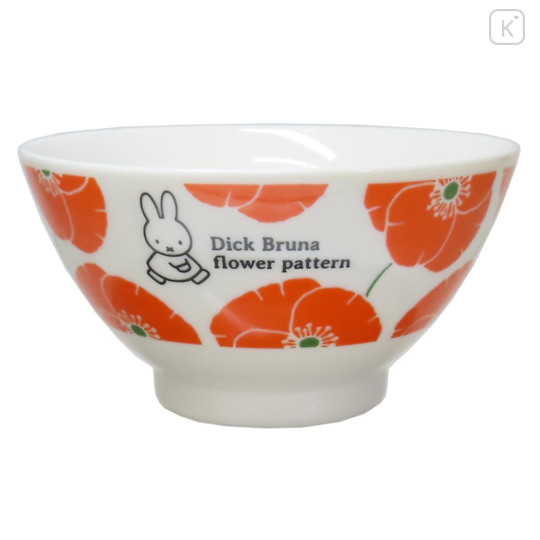 Japan Miffy Rice Bowl - Miffy : Orange Flower Pattern - 1