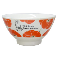 Japan Miffy Rice Bowl - Miffy : Orange Flower Pattern