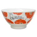 Japan Miffy Rice Bowl - Miffy : Orange Flower Pattern - 1