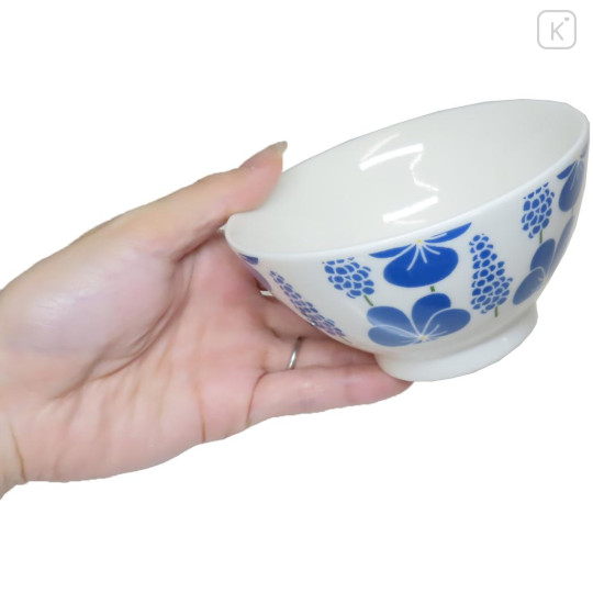 Japan Miffy Rice Bowl - Miffy : Blue Flower Pattern - 2