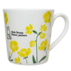 Japan Miffy Porcelain Mug - Yellow Flower Pattern