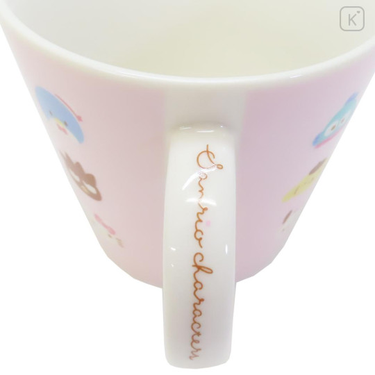 Japan Sanrio Ceramic Mug - Characters Face Pink - 3