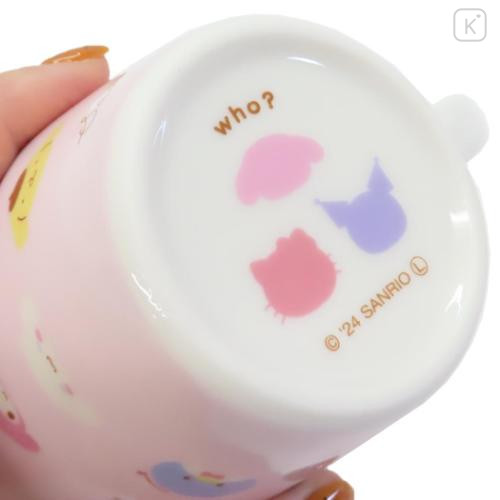 Japan Sanrio Ceramic Mug - Characters Face Pink - 4