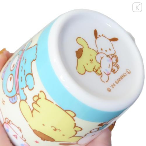 Japan Sanrio Ceramic Mug - Characters Swaying Lineup Light Yellow - 4