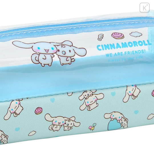 Japan Sanrio Pen Pouch Pencil Case - Cinnamoroll : Half Clear - 4