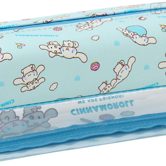 Japan Sanrio Pen Pouch Pencil Case - Cinnamoroll : Half Clear - 5