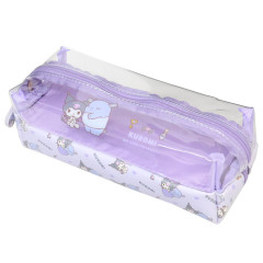 Japan Sanrio Pen Pouch Pencil Case - Kuromi : Half Clear