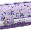 Japan Sanrio Pen Pouch Pencil Case - Kuromi : Half Clear - 5