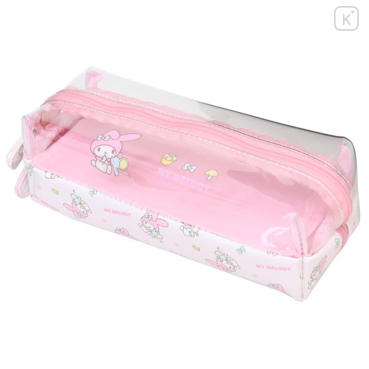 Japan Sanrio Pen Pouch Pencil Case - My Melody : Half Clear - 1