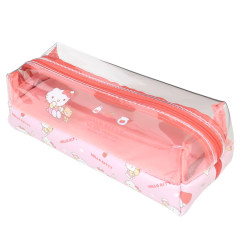 Japan Sanrio Pen Pouch Pencil Case - Hello Kitty : Half Clear