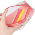 Japan Sanrio Pen Pouch Pencil Case - Hello Kitty : Half Clear - 3