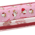 Japan Sanrio Pen Pouch Pencil Case - Hello Kitty : Half Clear - 5