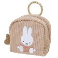 Japan Miffy Round Mini Pouch - Miffy : Light Brown - 1