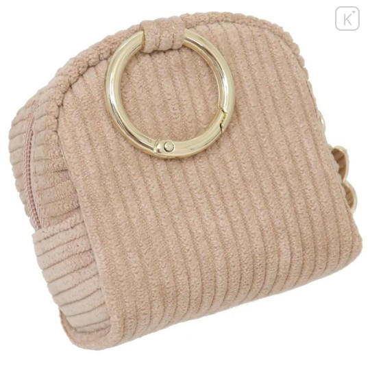 Japan Miffy Round Mini Pouch - Miffy : Light Brown - 2