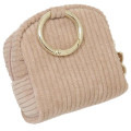 Japan Miffy Round Mini Pouch - Miffy : Light Brown - 2
