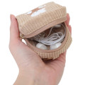 Japan Miffy Round Mini Pouch - Miffy : Light Brown - 3