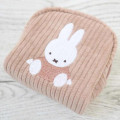 Japan Miffy Round Mini Pouch - Miffy : Light Brown - 4