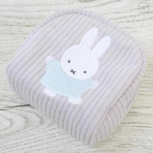 Japan Miffy Round Mini Pouch - Miffy : Light Grey - 4