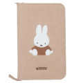 Japan Miffy Medicine Handbook Travel Passport Case - Miffy : Light Brown - 1