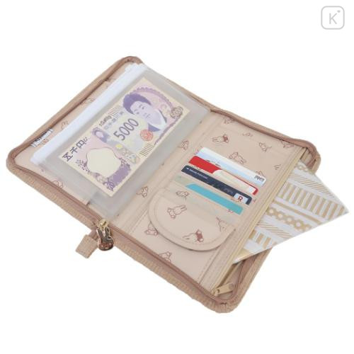 Japan Miffy Medicine Handbook Travel Passport Case - Miffy : Light Brown - 4