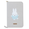 Japan Miffy Medicine Handbook Travel Passport Case - Miffy : Light Grey - 1
