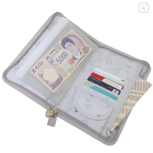 Japan Miffy Medicine Handbook Travel Passport Case - Miffy : Light Grey - 4