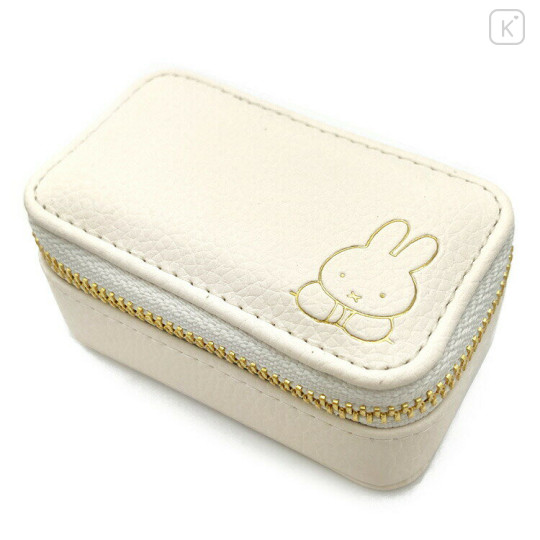 Japan Miffy Jewelry Box (S) With Mirror - Miffy : White Gold - 1