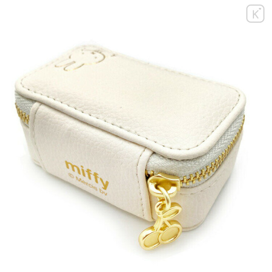 Japan Miffy Jewelry Box (S) With Mirror - Miffy : White Gold - 2