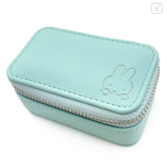 Japan Miffy Jewelry Box (S) With Mirror - Miffy : Green Blue Silver - 1