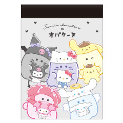 Japan Sanrio × Obakenu Mini Notepad - Characters Angel & Devil