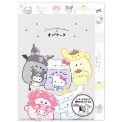 Japan Sanrio × Obakenu 5 Pockets A4 Index File Holder - Characters Angel & Devil