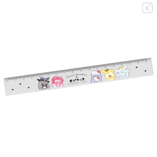 Japan Sanrio × Obakenu Slim Ruler 17cm - Characters Angel & Devil - 1