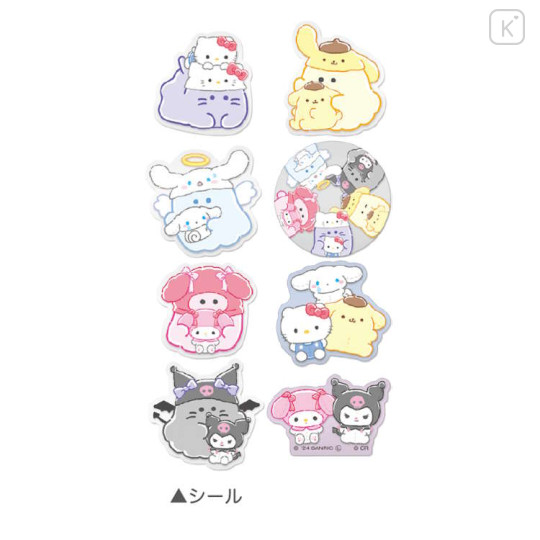 Japan Sanrio × Obakenu Sticker Pack - Cheerful Characters Angel & Devil - 2