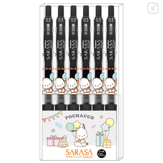 Japan Sanrio Sarasa Clip Gel Pen Set - Pochacco : Party Time - 1