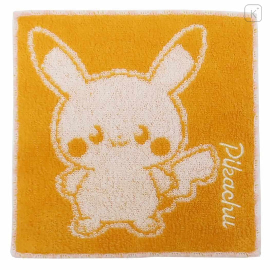 Japan Pokemon Mini Towel Handkerchief - Pikachu : Plain Color - 1