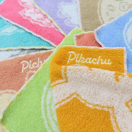 Japan Pokemon Mini Towel Handkerchief - Pikachu : Plain Color - 2